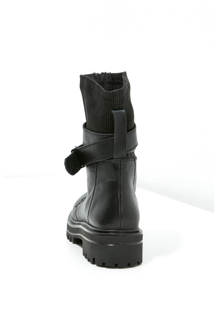 Inuovo Stiefelette Leder/Textil Schwarz - surf4shoes