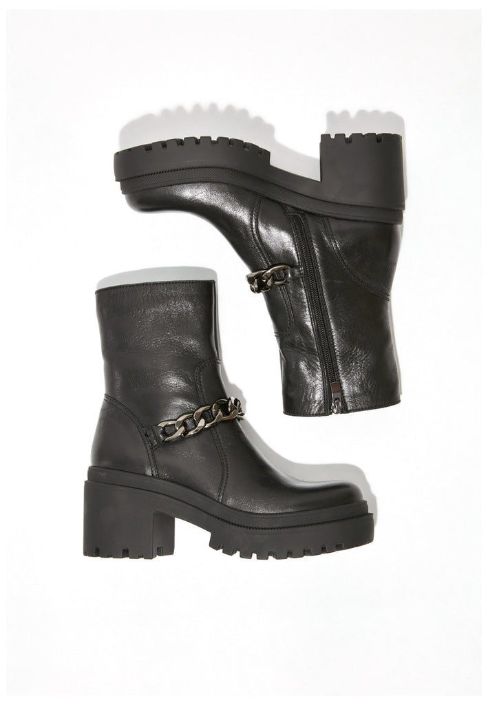 Inuovo Stiefelette Leder Schwarz - surf4shoes