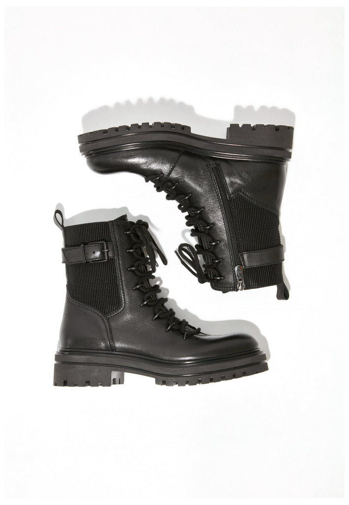 Inuovo Stiefelette Leder/Textil Schwarz - surf4shoes