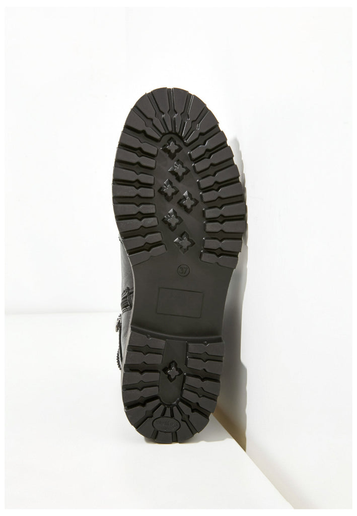 Inuovo Stiefelette Leder/Textil Schwarz - surf4shoes