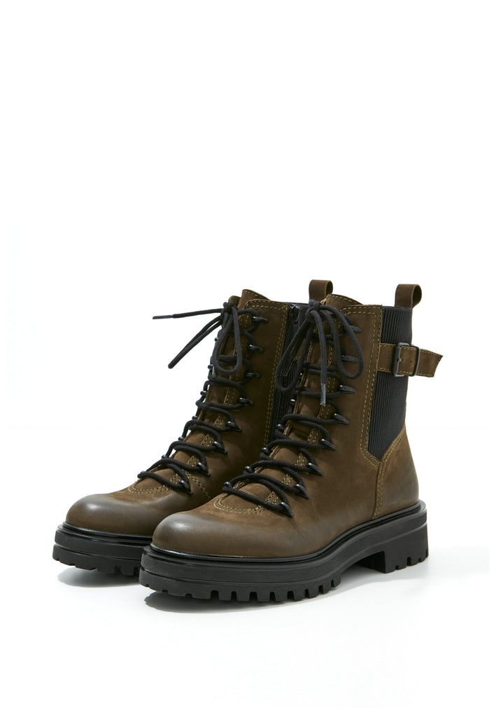Inuovo Stiefelette Leder/Textil Dunkelbraun - surf4shoes