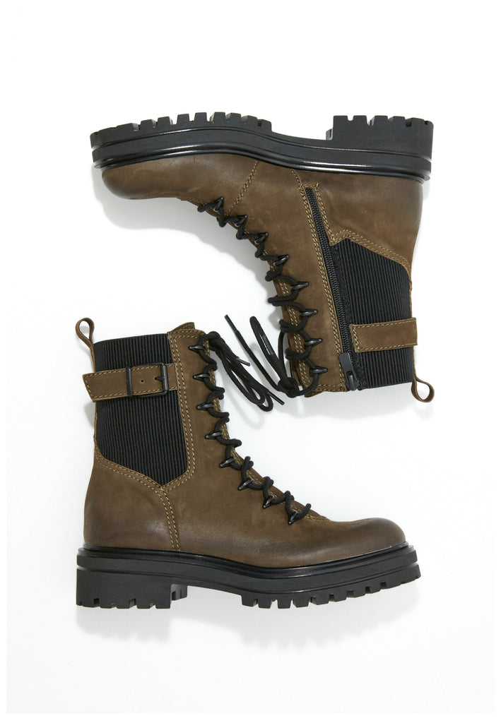 Inuovo Stiefelette Leder/Textil Dunkelbraun - surf4shoes