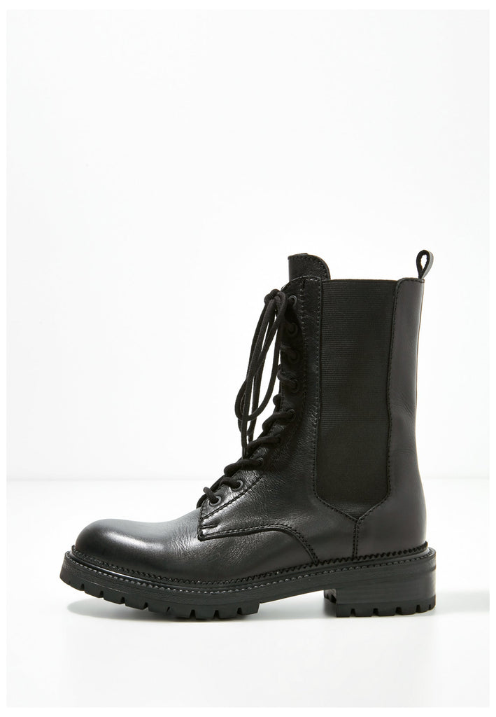 Inuovo Stiefelette Leder/Textil Schwarz - surf4shoes
