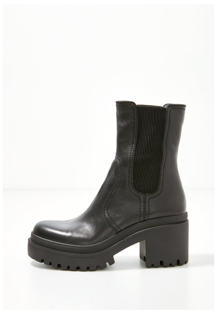 Inuovo Stiefelette Leder/Textil Schwarz - surf4shoes