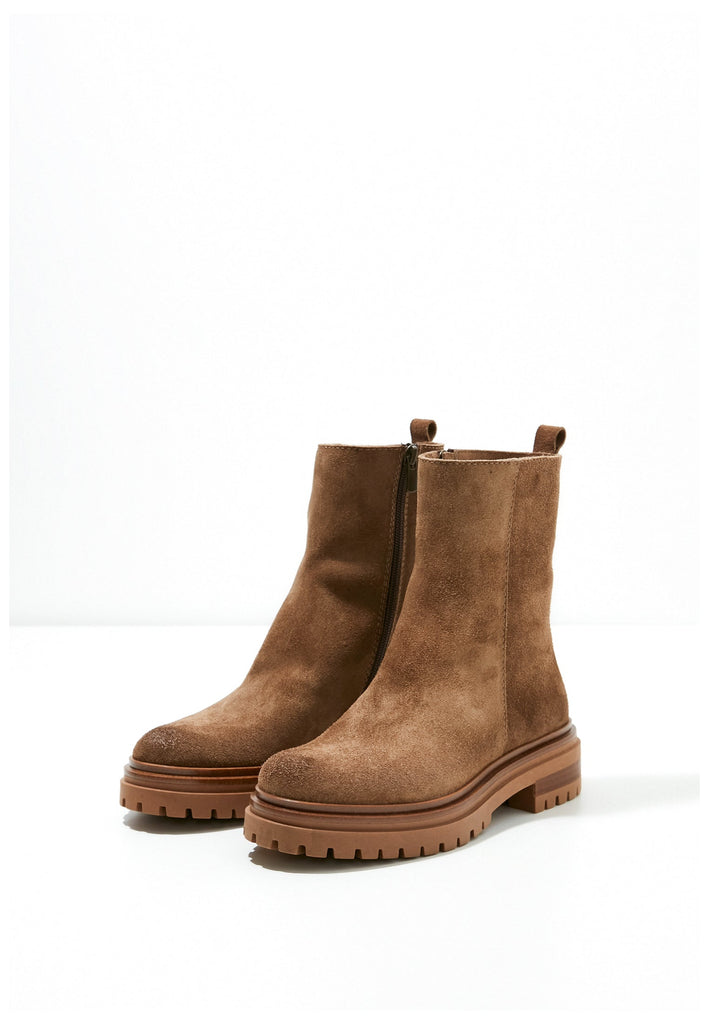 Inuovo Stiefelette Veloursleder Mittelbraun - surf4shoes