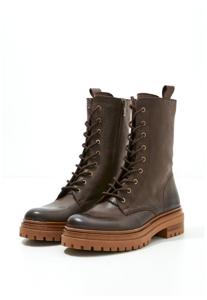 Inuovo Stiefelette Leder Dunkelbraun - surf4shoes