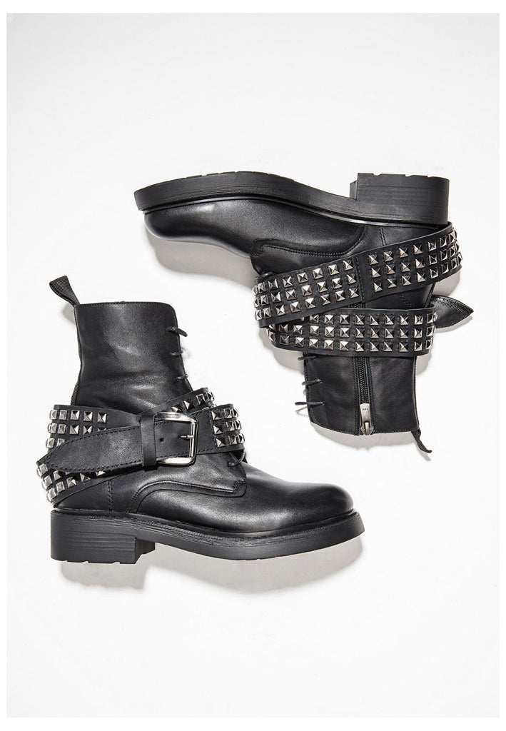 Inuovo Stiefelette Leder Schwarz - surf4shoes