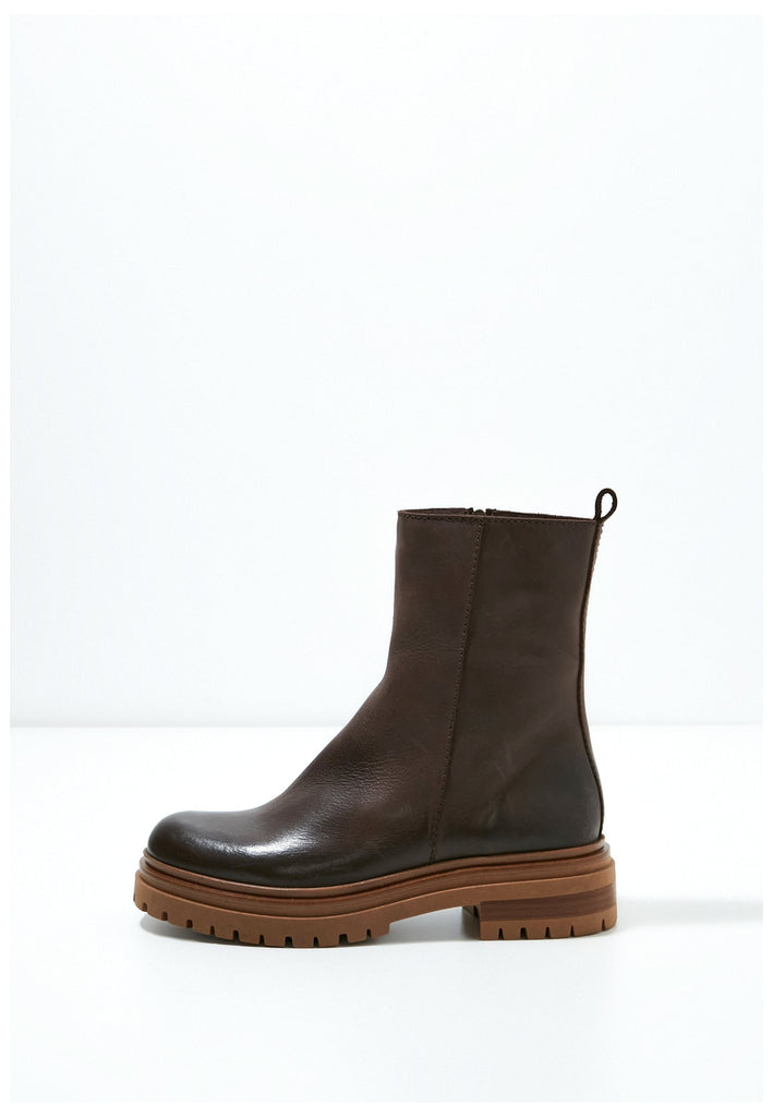 Inuovo Stiefelette Leder Dunkelbraun - surf4shoes