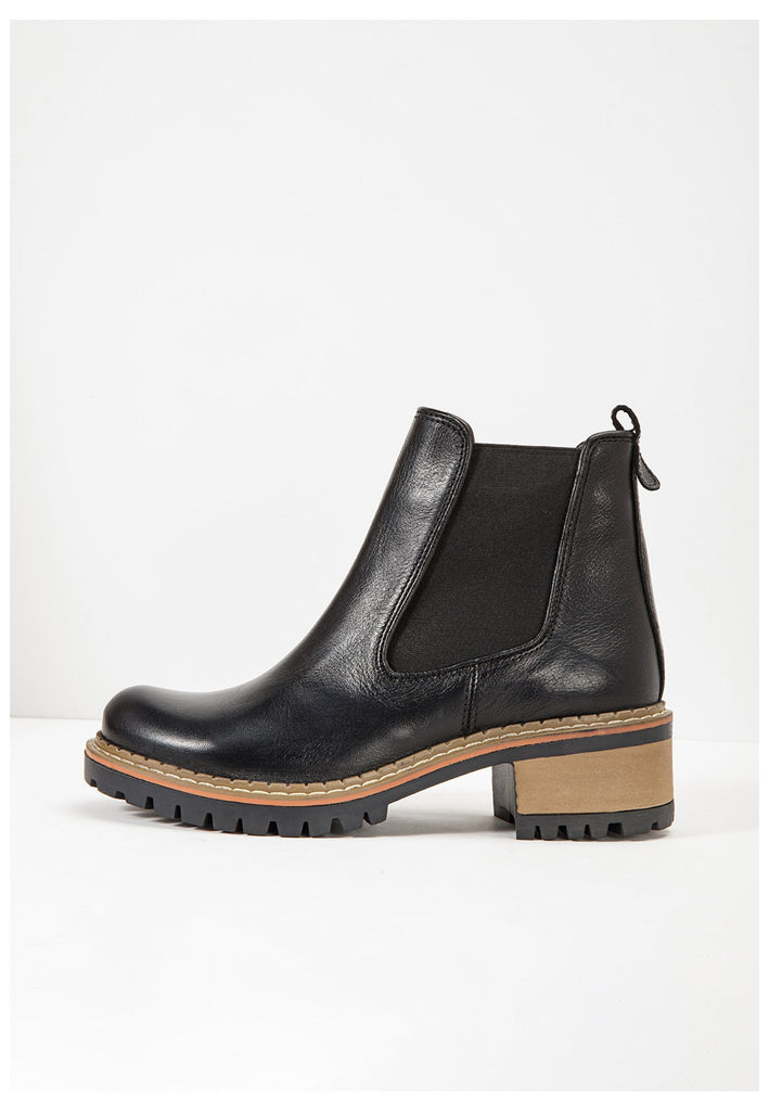 Inuovo Stiefelette Leder Schwarz - surf4shoes