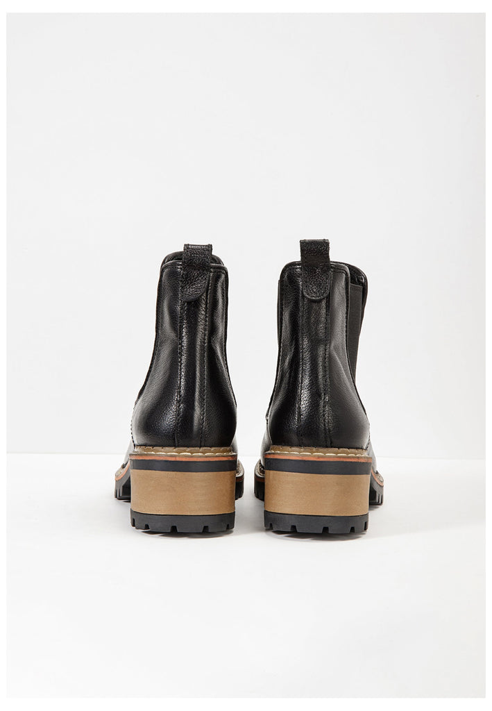 Inuovo Stiefelette Leder Schwarz - surf4shoes