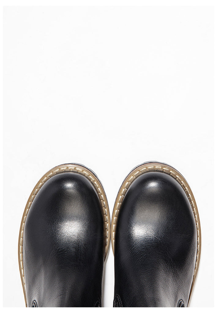 Inuovo Stiefelette Leder Schwarz - surf4shoes