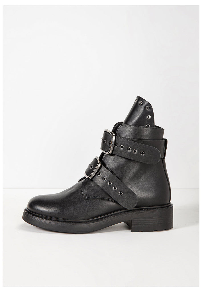 Inuovo Stiefelette Leder Schwarz - surf4shoes