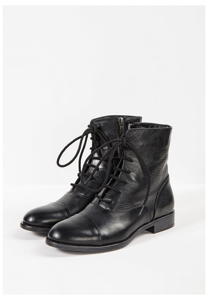 Inuovo Stiefelette Glattleder Schwarz - surf4shoes