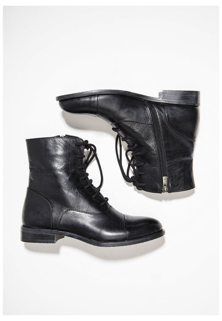 Inuovo Stiefelette Glattleder Schwarz - surf4shoes