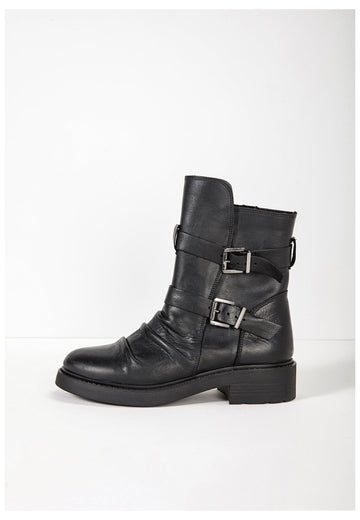 Inuovo Stiefelette Leder Schwarz - surf4shoes
