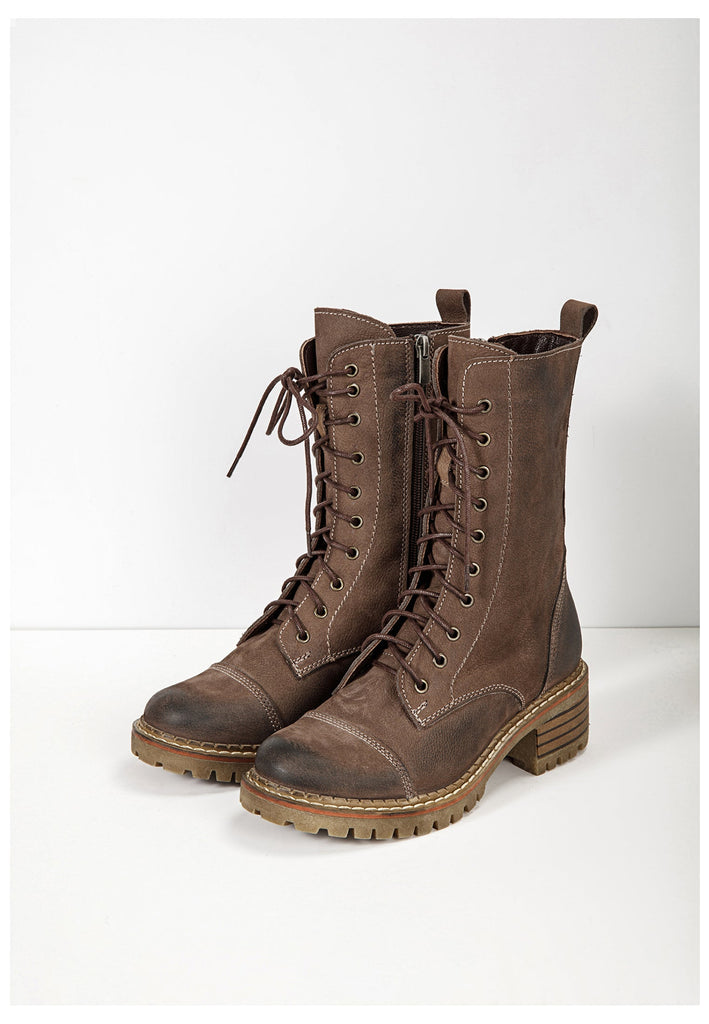 Inuovo Stiefelette Leder Dunkelbraun - surf4shoes