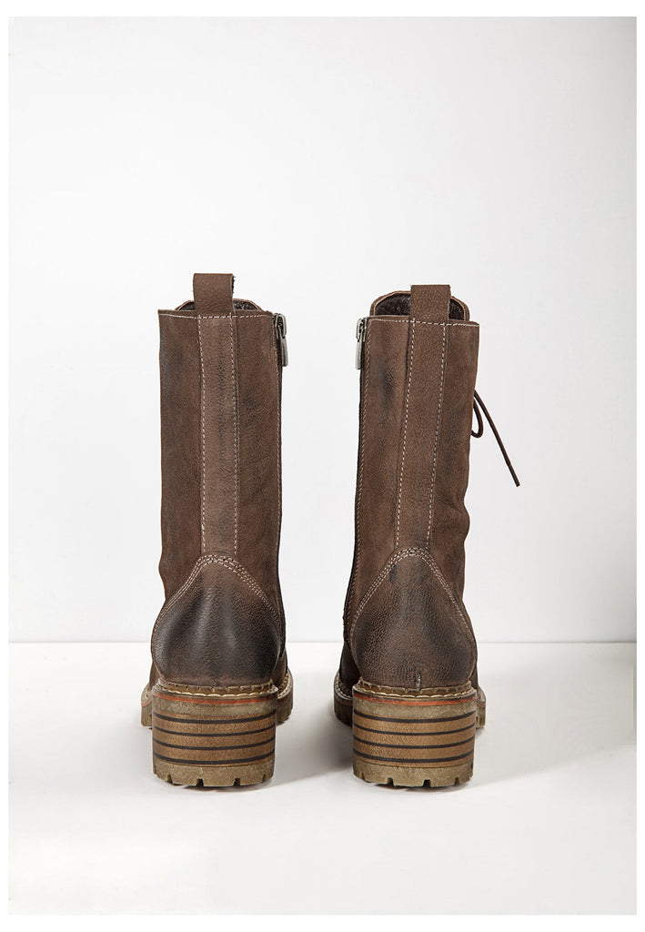 Inuovo Stiefelette Leder Dunkelbraun - surf4shoes