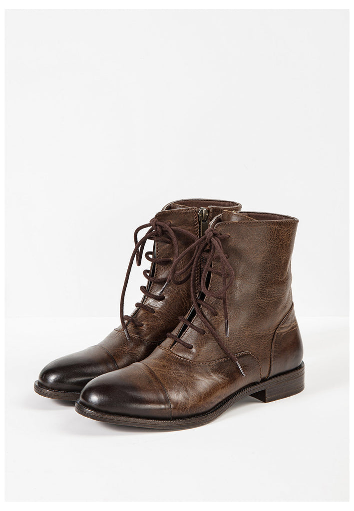 Inuovo Stiefelette Glattleder Dunkelbraun - surf4shoes