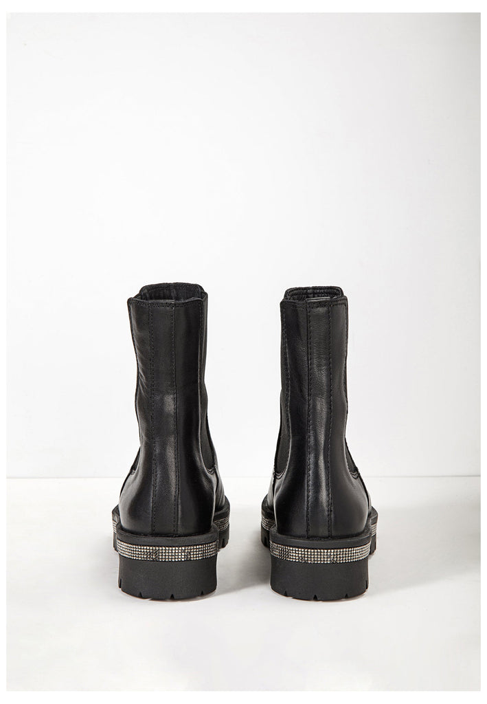 Inuovo Stiefelette Leder/Textil Schwarz - surf4shoes