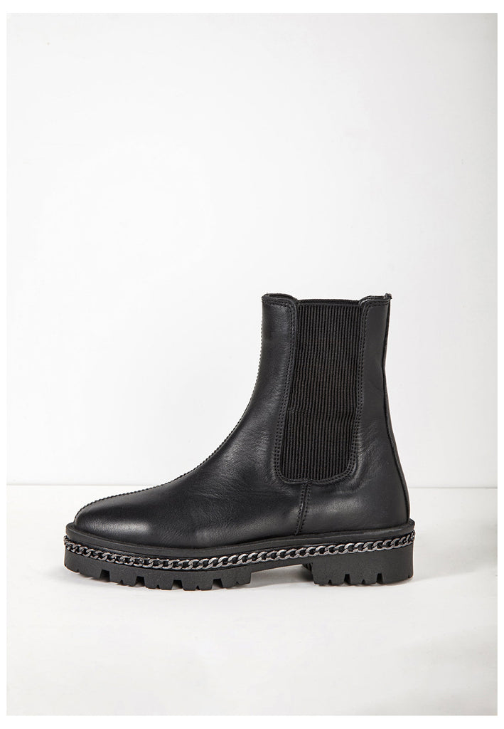 Inuovo Stiefelette Leder/Textil Schwarz - surf4shoes
