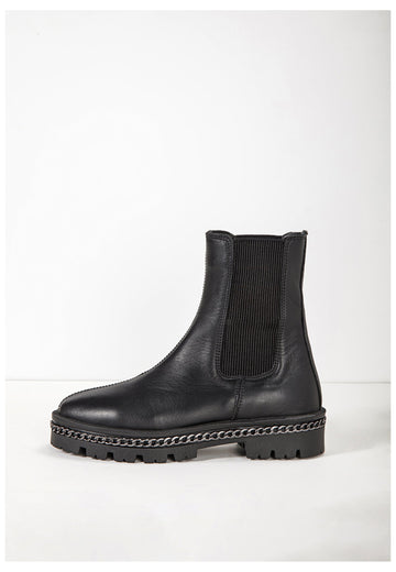 Inuovo Stiefelette Leder/Textil Schwarz - surf4shoes