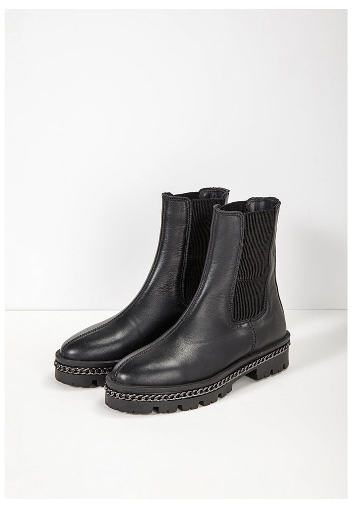 Inuovo Stiefelette Leder/Textil Schwarz - surf4shoes