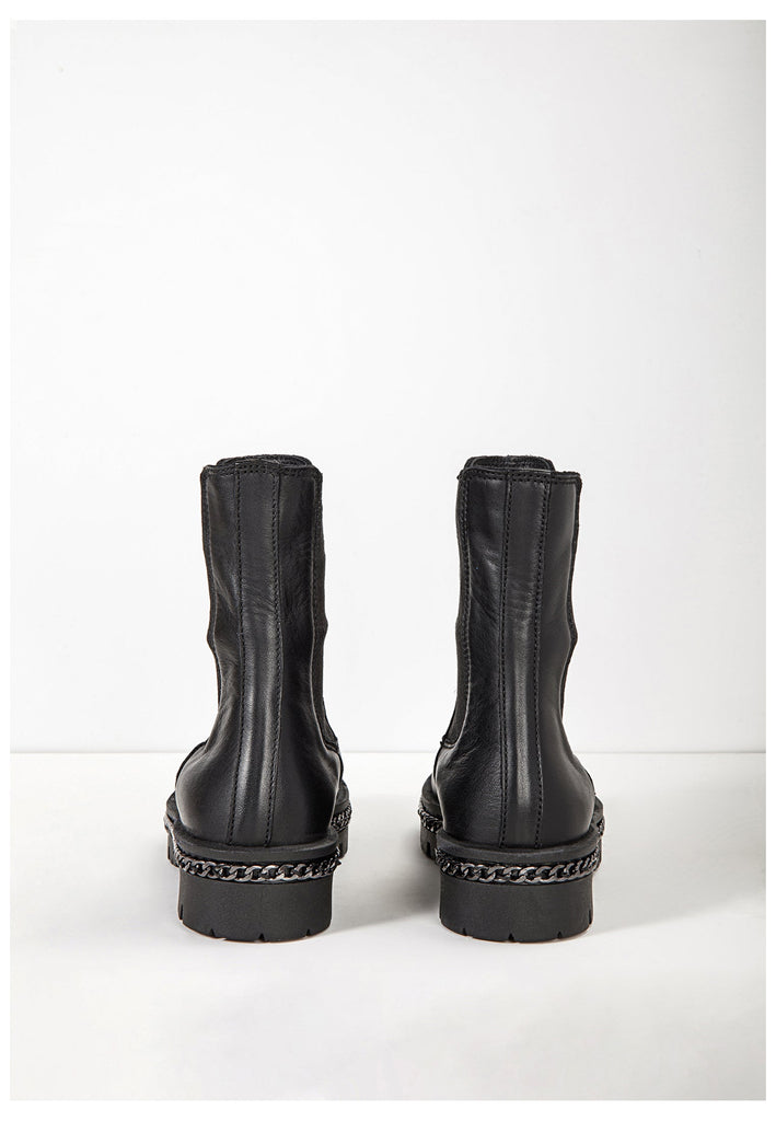 Inuovo Stiefelette Leder/Textil Schwarz - surf4shoes