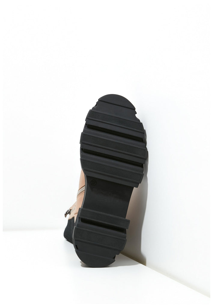 Inuovo Stiefelette Leder/Textil Beige - surf4shoes