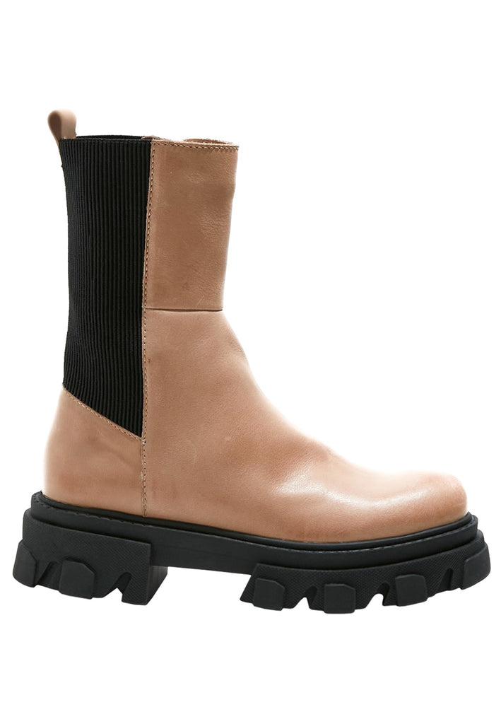 Inuovo Stiefelette Leder/Textil Beige - surf4shoes