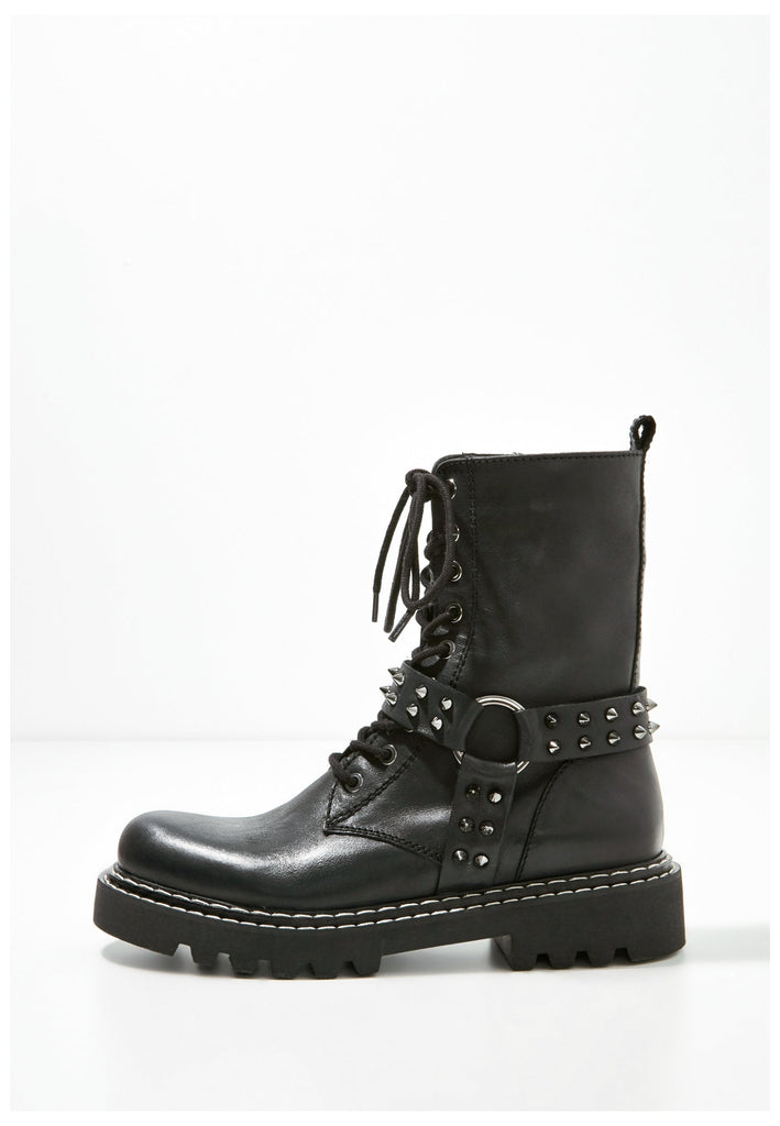 Inuovo Stiefelette Leder Schwarz - surf4shoes