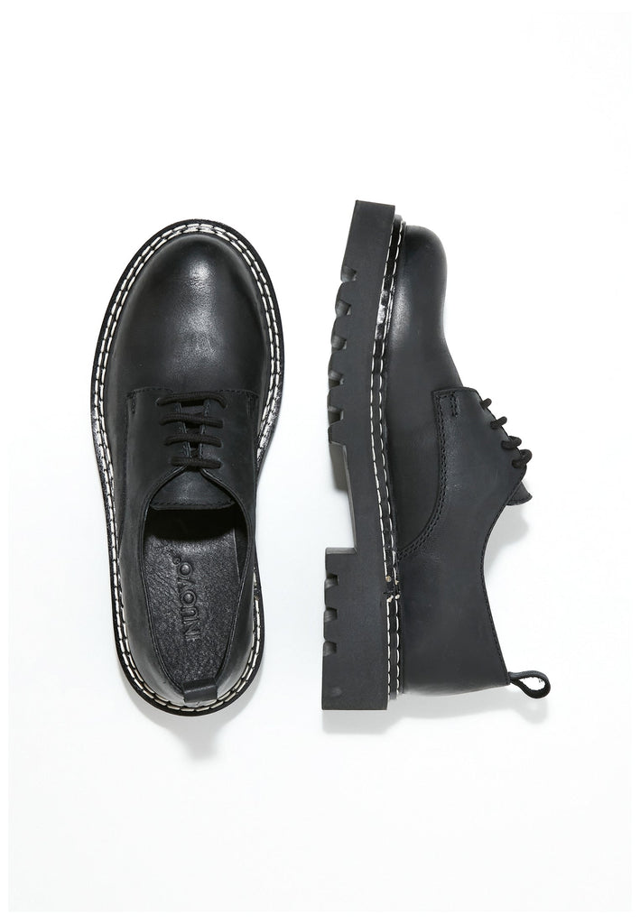 Inuovo Halbschuhe Leder Schwarz - surf4shoes