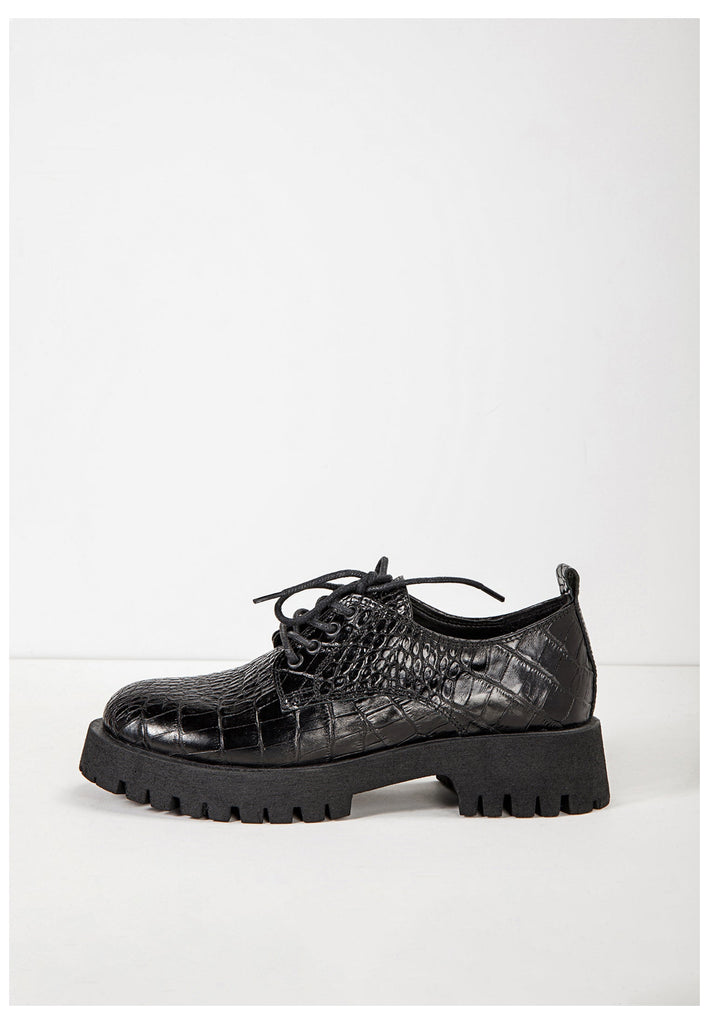 Inuovo Halbschuhe Leder Schwarz/Schwarz - surf4shoes