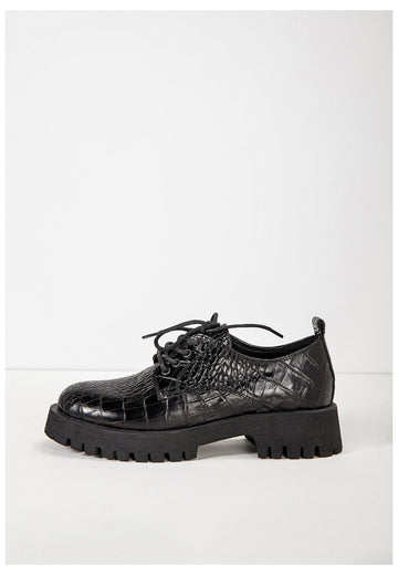 Inuovo Halbschuhe Leder Schwarz/Schwarz - surf4shoes