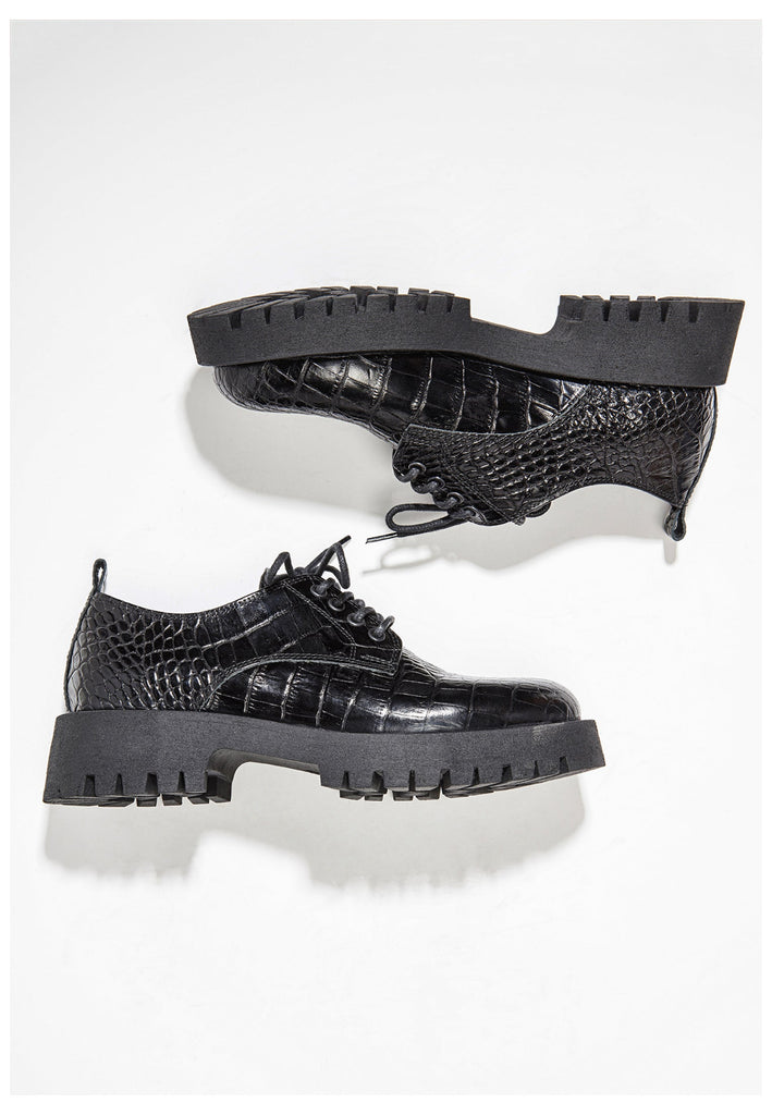 Inuovo Halbschuhe Leder Schwarz/Schwarz - surf4shoes