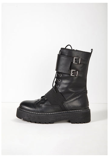 Inuovo Stiefelette Leder Schwarz - surf4shoes