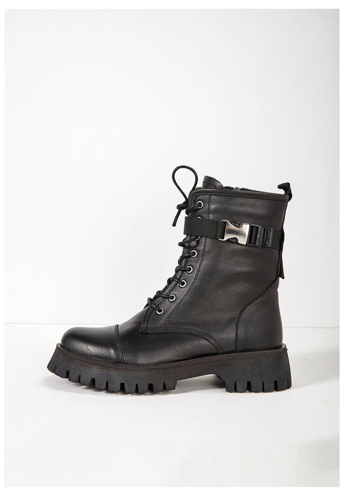 Inuovo Stiefelette Leder Schwarz - surf4shoes