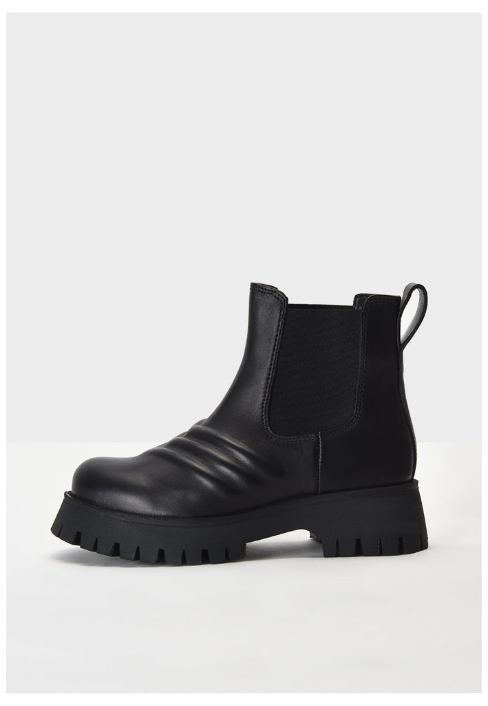 Inuovo Stiefelette Leder/Textil Schwarz - surf4shoes