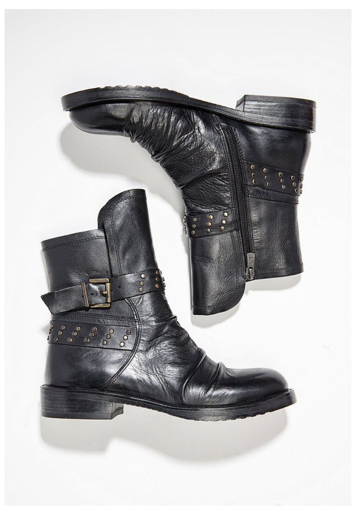 Inuovo Stiefelette Leder Schwarz - surf4shoes