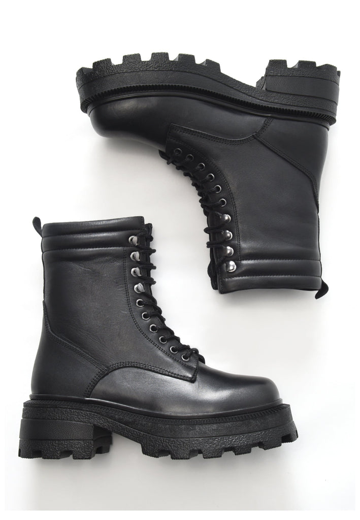 Inuovo Stiefelette Leder Schwarz - surf4shoes