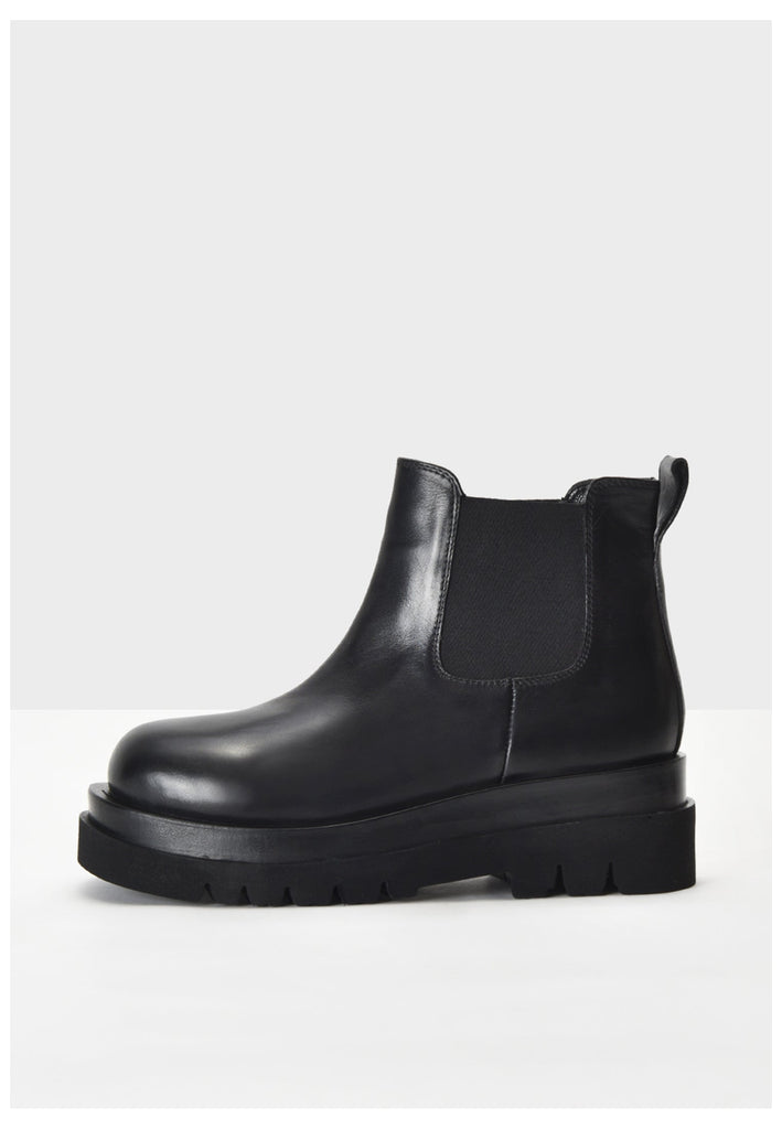 Inuovo Stiefelette Leder/Textil Schwarz - surf4shoes