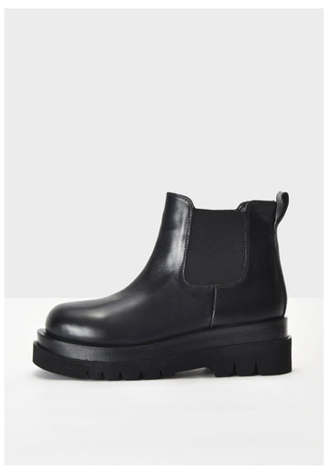 Inuovo Stiefelette Leder/Textil Schwarz - surf4shoes