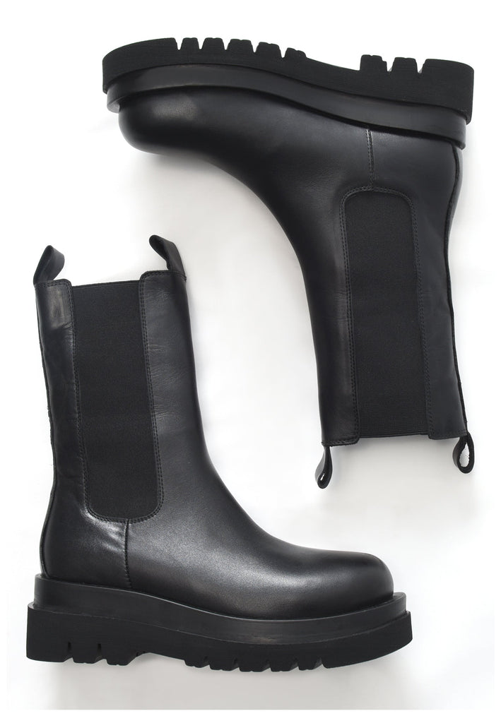 Inuovo Stiefelette Glattleder Schwarz - surf4shoes