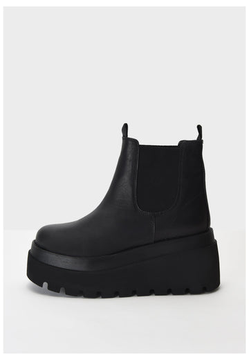 Inuovo Stiefelette Leder/Textil Schwarz - surf4shoes