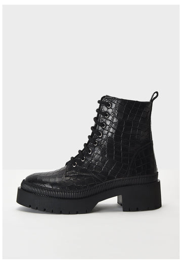 Inuovo Stiefelette Leder Schwarz - surf4shoes