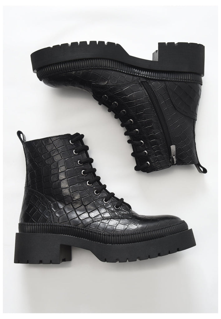 Inuovo Stiefelette Leder Schwarz - surf4shoes