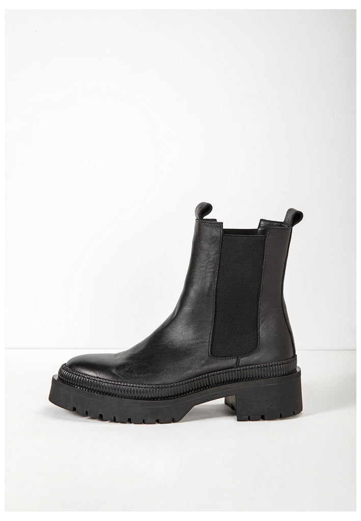 Inuovo Stiefelette Leder/Textil Schwarz - surf4shoes