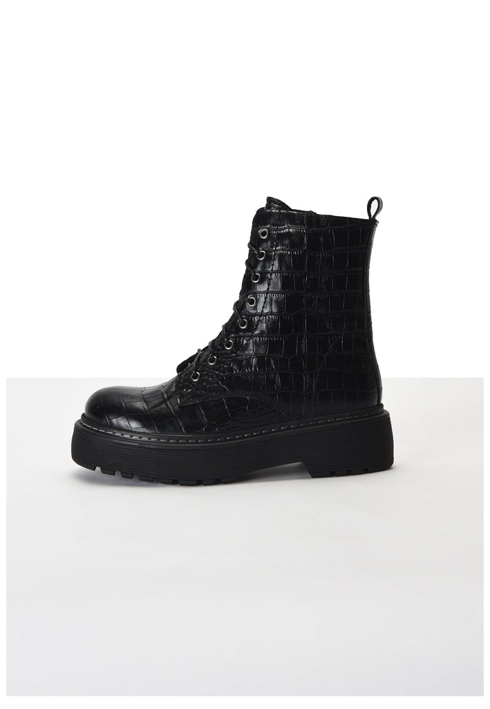 Inuovo Stiefelette Leder Schwarz - surf4shoes