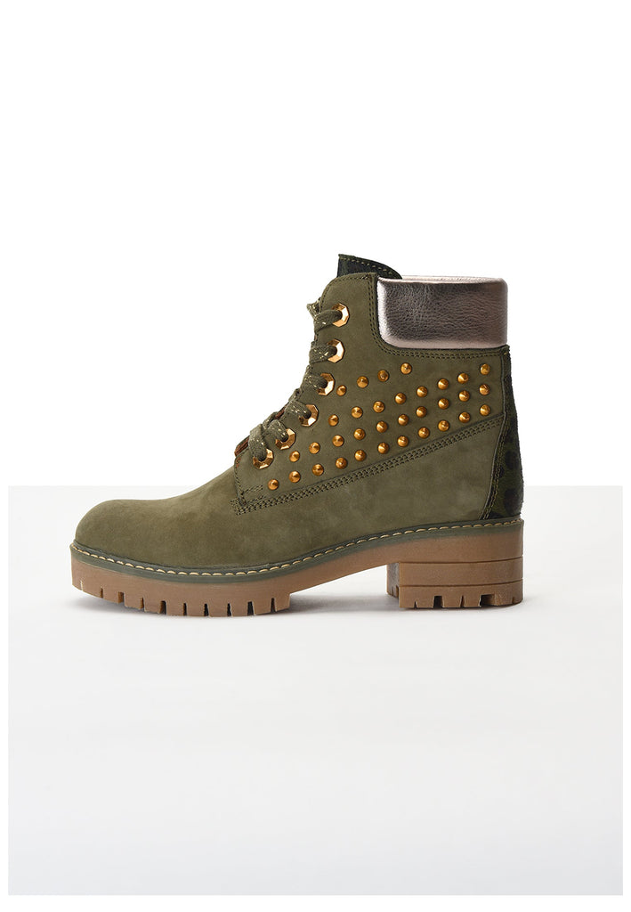 Inuovo Stiefelette Nubukleder Khaki - surf4shoes