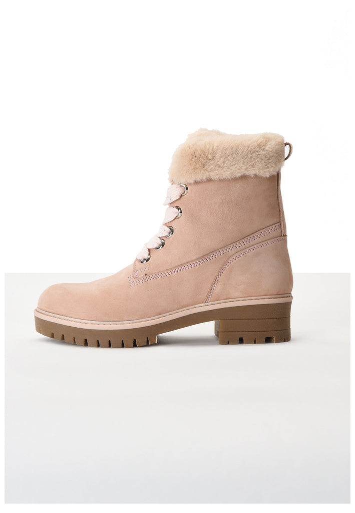 Inuovo Stiefelette Nubukleder/Textil Rosa - surf4shoes