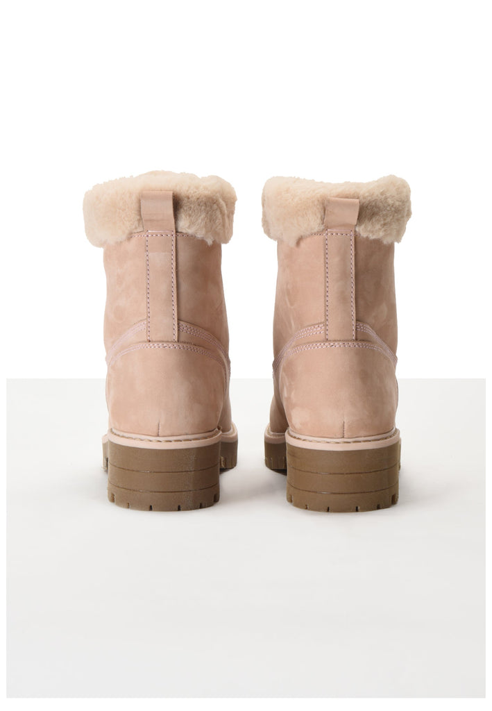 Inuovo Stiefelette Nubukleder/Textil Rosa - surf4shoes